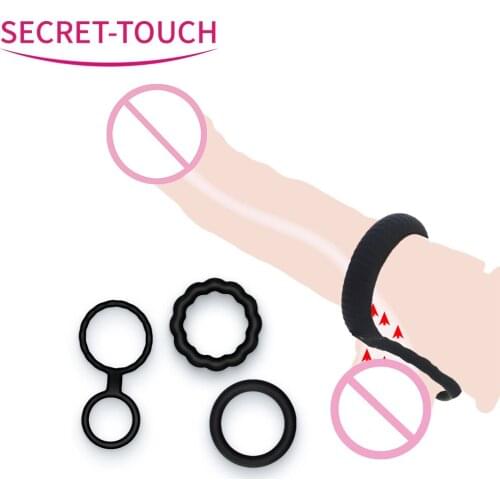 Penis Ring on for Men Delay Ejaculation Erection Sex Shop Toys for Couple Gay Sex Toys Penis Cock Ring Man Dick Enlarger Rings