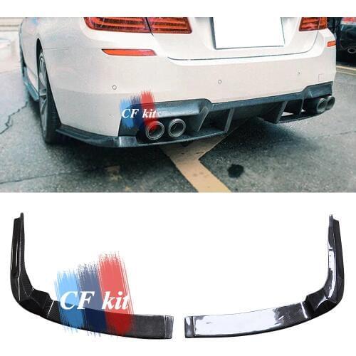 CF Kit Rear Diffuser Splitters Carbon Fiber For BMW F10 5 Series M5 Protector Package 2011-2017 Car Styling