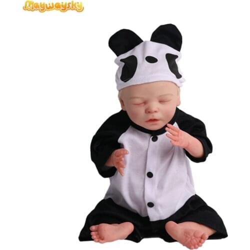 Maywaysky 18 Inch Real Reborn Silicone Sleeping Babies Alive Doll White Skin Newborn Toy