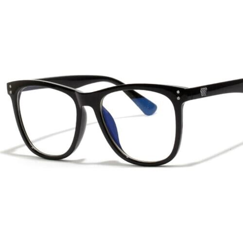 Fashion Square Men Glasses Vintage Cat Eye Eyeglass Women Retro Black Frame Optical Eyewear Anti Blue Light Computer Reading