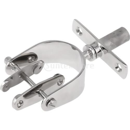 Marine Boat Rowlock Oar Lock Horns w/ Socket for Lifeboat Water Raft Boat Yacht 2" Oars 316 Stainless Steel