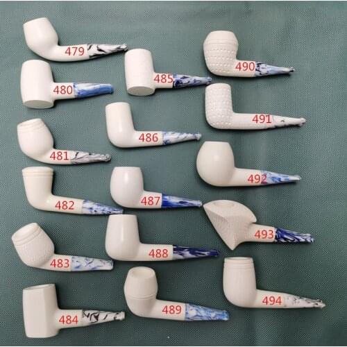 MSN0494 Finest Block Turkey Meerschaum Sepiolite pipe by Muhsin Erdogan pipe - Hand Carved small Tobacco Smoking New