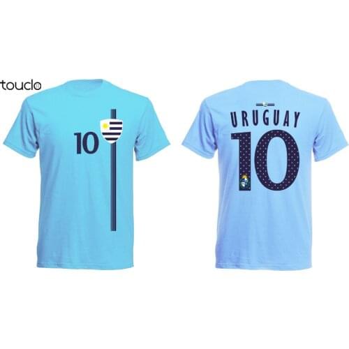 Uruguay T-Shirt Jersey Nummber 10 MenS Footballer Legend Soccer Men O-Neck Casual Print T Shirt Business