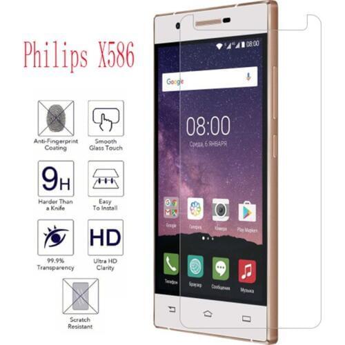 2pcs NEW Screen Protector phone For Philips X586 phone Tempered Glass SmartPhone Film Protective Screen Cover Xenium X586