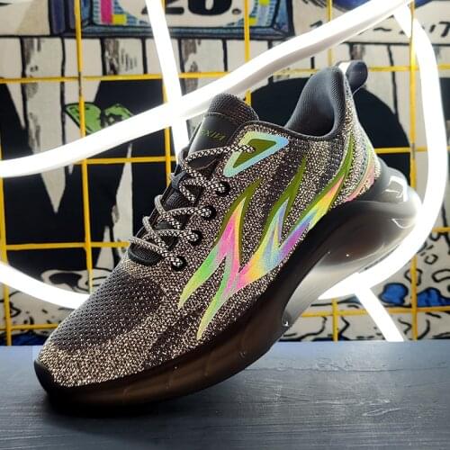 2021 New Men Reflective Running Shoes Cushioning Breathable Sneakers High Quality No-slip Hard-wearing Joggging Shoes Zapatillas