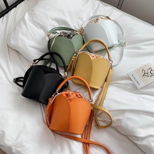 2020 New arrival fashion flower handbags pu leather shoulder crossbody purse bucket bag women