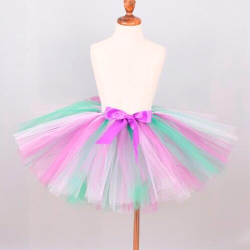 New Arrival Girls Fluffy Tutu Skirt Baby Girl First Birthday Party Tutus Clothes School Performance Dance Tulle Skirt 0-12Y