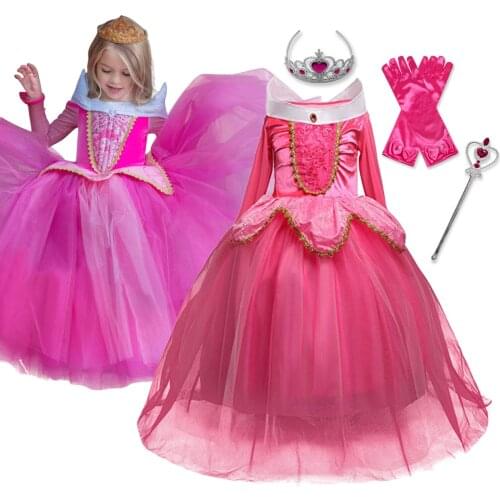 Baby Girls Cosplay Dress For Kids Halloween Carnival Party Princess Costume Children Fancy Evening Dress Up Long Gown 6 8 10T