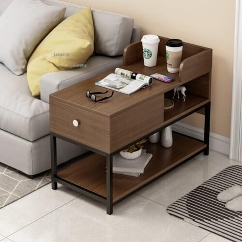 Nordic Small Apartment End Tables Home Living Room Coffee Table Modern Minimalist Office Furniture Storage Cabinet with Drawer