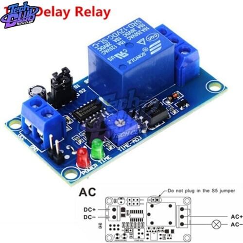 DC 12V Time Relay Module Normal Open Timer Delay Relay Control Timing Switch Adjustable Potentiometer LED Indicato
