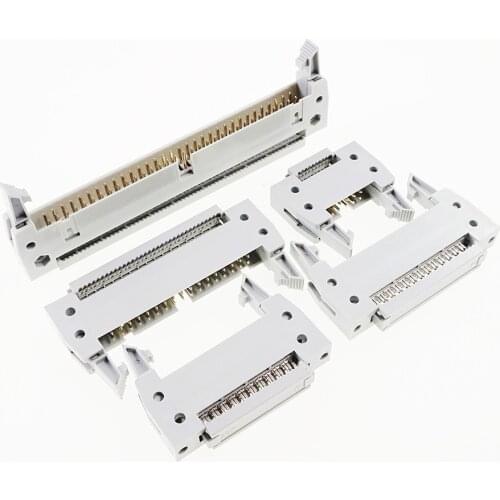 2 pcs Ejector Male Header Pin IDC Type 0.10" 2.54 mm 10 16 20 26 30 34 40 50 64 Position Latch Lock 1.27mm Flat Cable