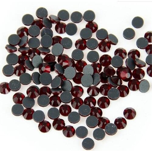 SS20 SS30 Deep Siam Red Color DMC Crystal Rhinestones DIY Loose Glue HotFix Crystal Rhinestone Iron-on For Garment Decoration