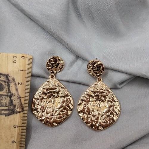 Style Qingdao jewelry earrings individual temperament vintage and fashionable net red hemp face Earrings female D46