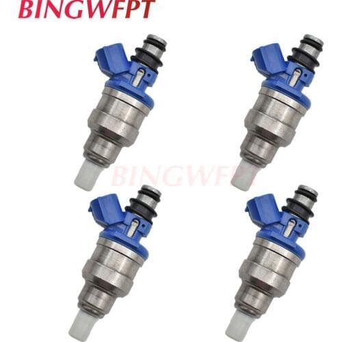 4PCS TESTED FUEL INJECTORS 195500-1970 1955001970 MB6S713250 B6S713250 for Mazda MX3 MX5 MIATA 626 929 MX6 1.6L 2.2L