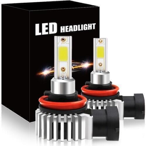 Bright 26000 lms H7 H1 H4 9006 9005 H8 H11 H3 H9 LED 100W 6000K 8000K Automobiles 12V COB Bulbs 2 sides Diodes Replace HID bulbs