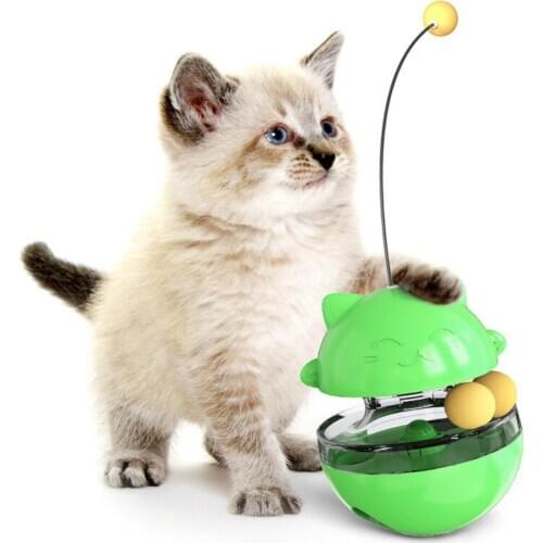 Funny Pet Slow Food Tumblers Toys Cat Interactive Feeder Leakage Food Dispenser Shaking Toys Pet Products