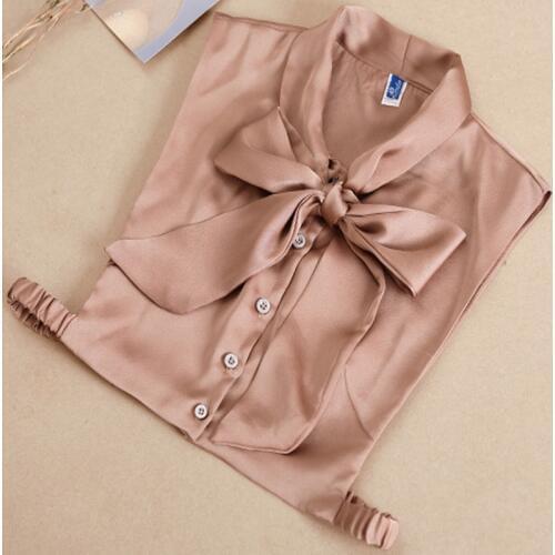 Blouse sweater decorative chiffon OL love Ladies Handmade Pearls Bead Drill detachable Fake Ribbon Bow Decorative False Collar