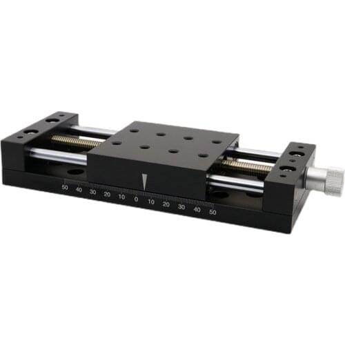 1PC X Axis Linear Stage Stroke 50MM 80MM 120MM Fine‑Tuning Precision Sliding Table Micro Manual Translation Stag