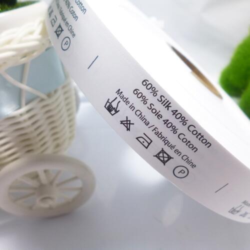 1000 pieces/pack) customized non woven Printed Label tapes with brand name, clothing care labels for down jacket, Free shipping