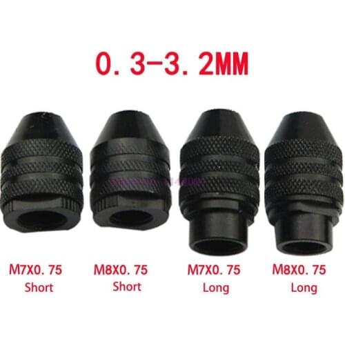 100pcs 4 types Multi Chuck Keyless For Dremel Rotary Tools 0.3-3.2mm Keyless Drill Bit Chucks Adapter Converter Universal