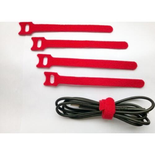 180pcs 150*12mm Red Magic Nylon Reusable Cable Ties with Eyelet Holes back to back cable tie nylon strap thin hook ties loop