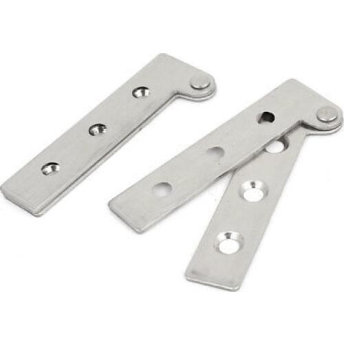 Cabinet Window Door 65mm Length Stainless Steel Fitting Part Hinge 2 Pcs