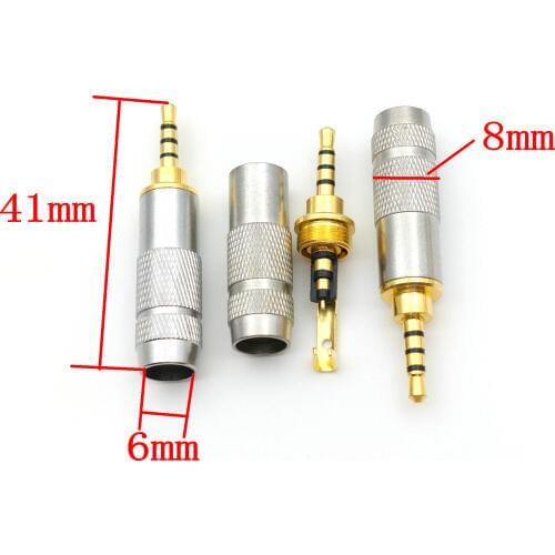 200pcs 2.5mm 4 Pole Repair Headphone Jack Plug Cable Audio Solder connectors