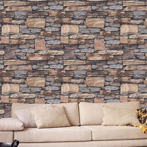 Beibehang 3D rock simulation wallpapers clothing store restaurant corridors stone texture vintage culture stone wallpaper