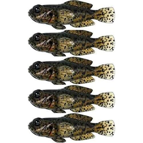 Goby Reallastic Soft Lure 5pcs/Pack New Design 75mm 9.3g Swimbait Fish Lure Softbait Soft Fishing Bait