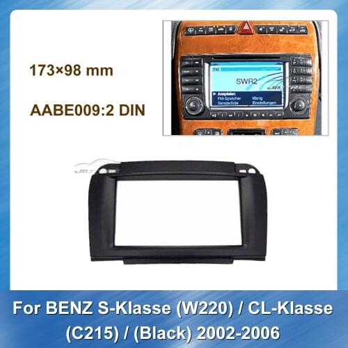 Car Radio Fascia For BENZ S Klasse W220 CL Klasse C215 Black 2002-2006 Car refitting DVD frame GPS Navigation Fascia Panel