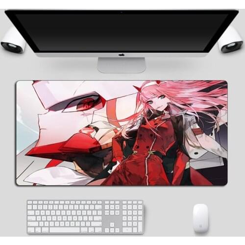 Large Japan Anime Darling in the FranXX Mousepad 80x30cm Computer Gamer Locking Edge Keyboard pad Laptop Notebook Desk Mat
