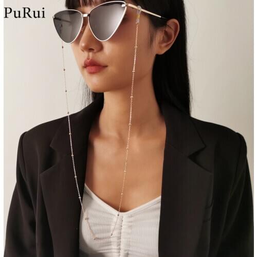 1PCS Punk Glasses Chain for Women Bead Chain Lanyard Fashion Glasses Strap Sunglasses Cords Casual Glasses Eyewear Accessories
