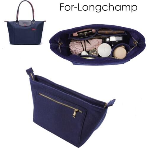 For L.ong-cham pTote 3MM Handmade Premium Felt Tote Organizer Purse Insert Bag Makeup Inner Handbag Cosmetic Mommy Bag