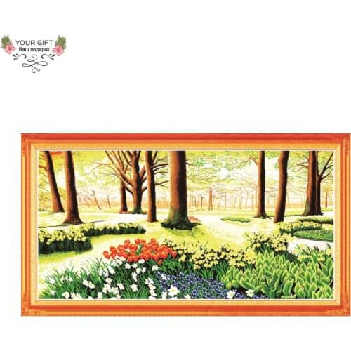 Joy Sunday Home Decor F028 Free Shipping 14CT 11CT Counted and Stamped Promised Land Needlepoints Embroidery Cross Stitch Kits
