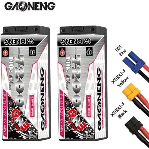 GNB GAONENG 15.2V 7200mAh 4S 140C MAX 280C Hardcase LiPo LiHV Battery for 1:8 1/8 RC Car Four Drive Off-Road Boat
