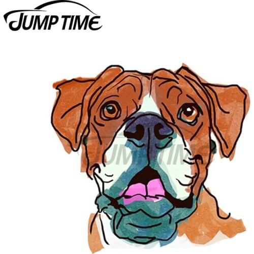 JumpTime 13 x 9.8cm For The Boxer Love of My Life Decal Refrigerator Scratch-Proof Decal Surfboard Bumper Cartoon Decoration