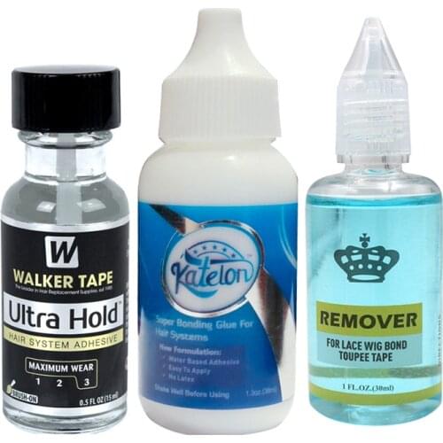 Walker Ultra Hold Glue and katelon Tape Adhesive For Toupee Wig Hair Replacement System Wig Glue Remover For Lace Wig Tape