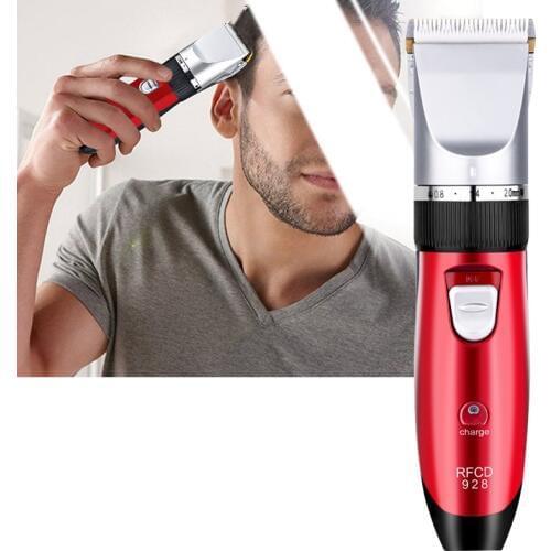 Professional Hair Trimmer Rechargeable Electric Hair Clipper Mens Cordless Haircut Adjustable Ceramic Blade for Adult /Child
