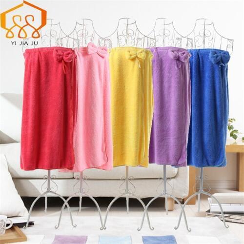 Fashion Superfine Fiber Absorbent Lady Wrap Chest Bath Beauty Salon Bath Skirt Sauna Clothes Beach Spa Bathrobes Bath Skirt