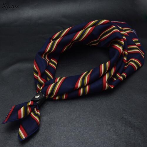 Fashion wild print scarf unisex small scarf head scarves for party + Pu scarf buckle