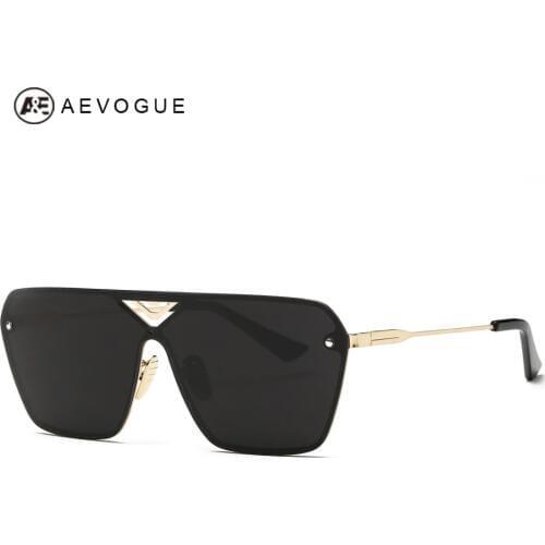 AEVOGUE Mens Sunglasses Conjoined Spectacle Lens Rimless Alloy Frame Summer Style Sun Glasses Oculos De Sol UV400 AE0324