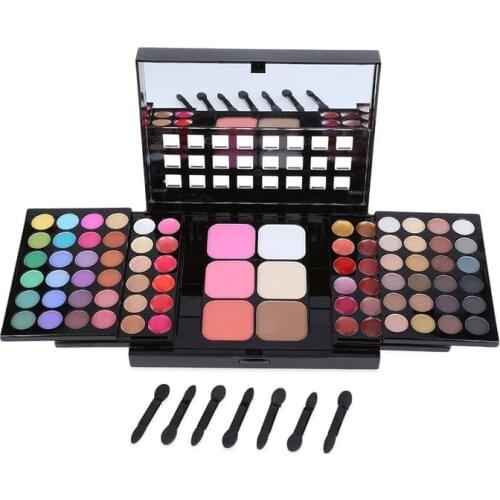78 Color Push Pull Makeup Plate Folding Folding Eye Shadow Repair Lip Gloss Mixed Combination Suit Professional Make Up Set Box