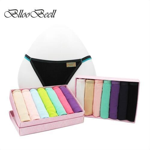 BllooBeell 7pcs Womens Modal Underwear Panties Sexy T-Back for Women Summer Girl Low Rise Thong Lingerie Soft Lady Briefs