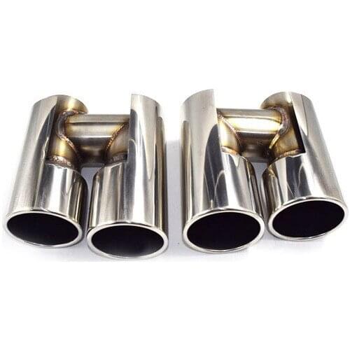 One Pair Car Styling Muffler Tip For B-MW 5 Series Update To M5 535 Stainless Steel End Tip Car Exhaust System Exhaust Pipe