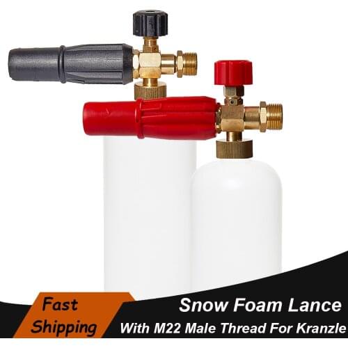 High Pressure Washer Snow Foam Lance Foam Generator Spray Gun For Kranzle With M22 Male Thread Adapter Connection For Car Wash