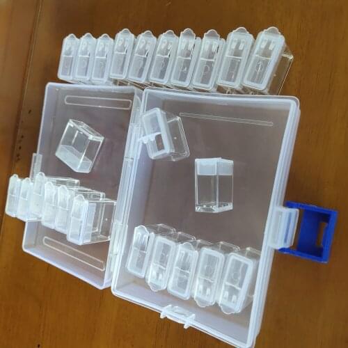 Rectangle Container Plastic Box Practical Adjustable Compartment Jewelry Earring Bead Screw Holder Case Display case strage box