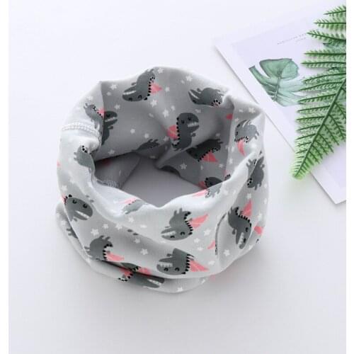 Cute Cartoon Baby Scarf Autumn Winter Warm Children Scarves Soft Cotton Boys Girls O Ring Neck Collar For Toddler Kids