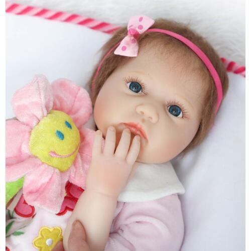 55cm Silicone Reborn Baby Dolls Best Gift 100% Safe and Lifelike Simulation Baby Dolls Newborn for Kid Brinquedos
