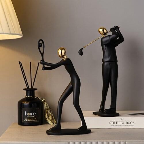 Abstract Figurine Home Decoration Accessories Resin Character Statue for Living Room Bedroom Desk Decor Decoration Crafts