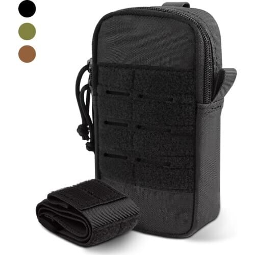 1000D Tactical Molle Pouch Outdoor Hunting Bags Men Arm Bag Military Compact Waist Pack EDC Tool Case Phone Bag for 7" Phone